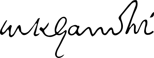 Mohandas K. Gandhi's signature
